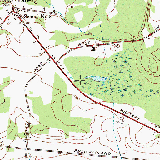 Topographic Map of Leisure Village, NY