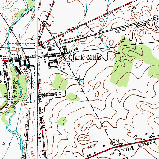 Topographic Map of Millgate Meadows, NY