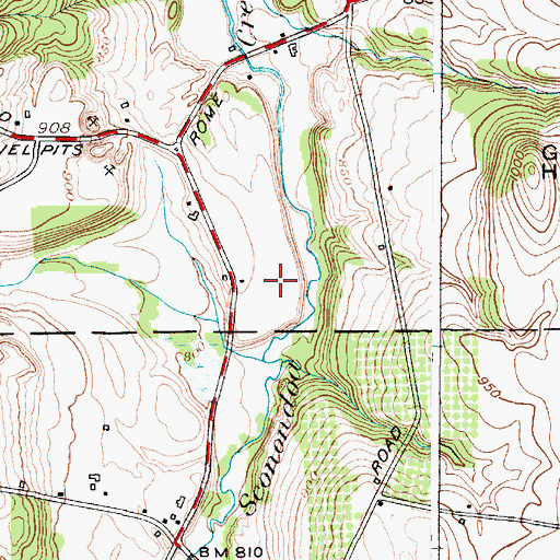 Topographic Map of Quiet Valley Trailer Park, NY