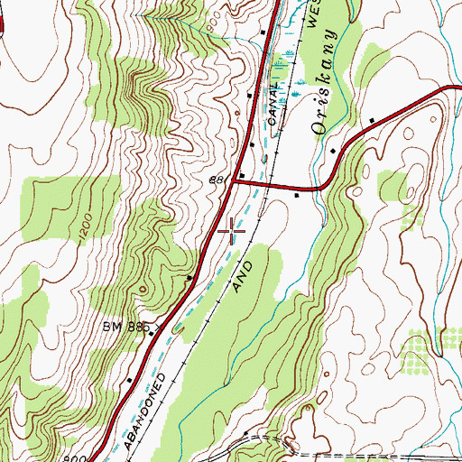 Topographic Map of Signal Mobile Home Park, NY