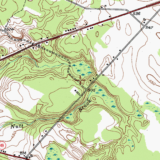 Topographic Map of Twin Ponds Mobile Home Park, NY