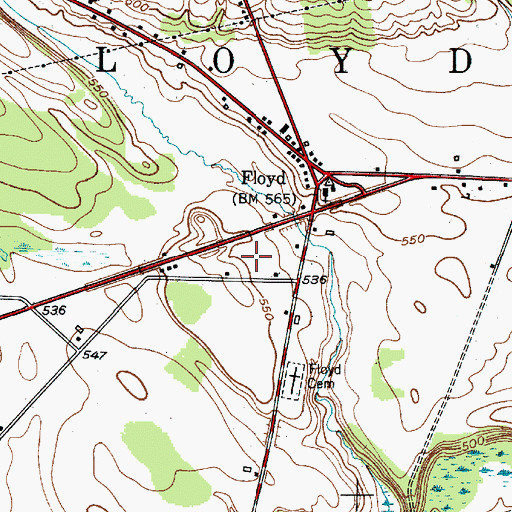 Topographic Map of Westons Mobile Home Park, NY