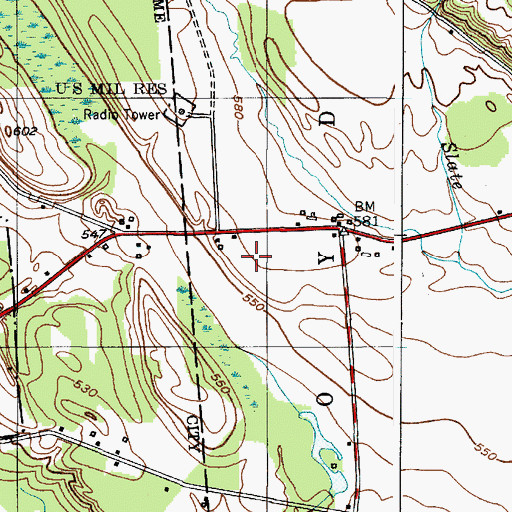 Topographic Map of Wilbers Mobile Home Park, NY