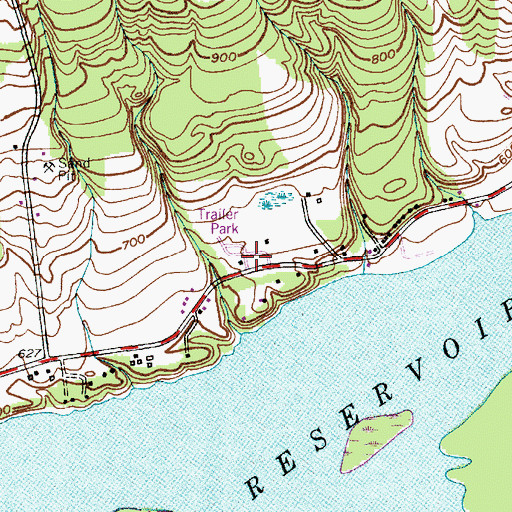 Topographic Map of Delta Lake Trailer Court, NY