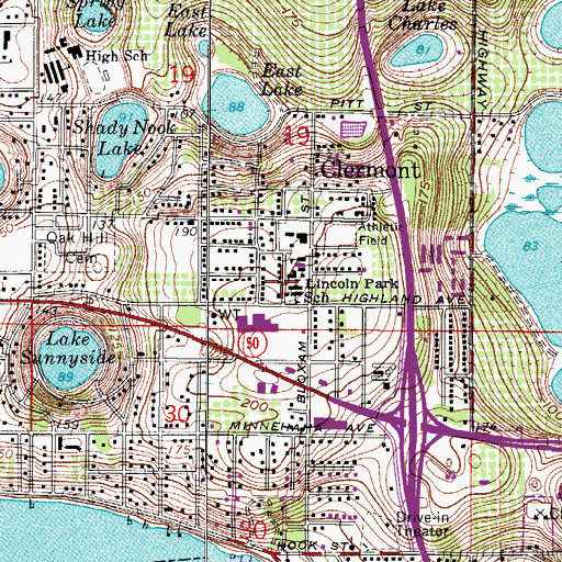 Topographic Map of Faith Church of God, FL