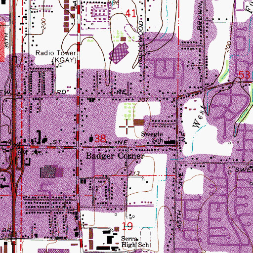 Topographic Map of Blanchet Catholic School, OR