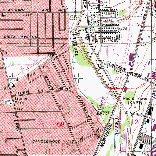 Topographic Map of Weddle Elementary School, OR