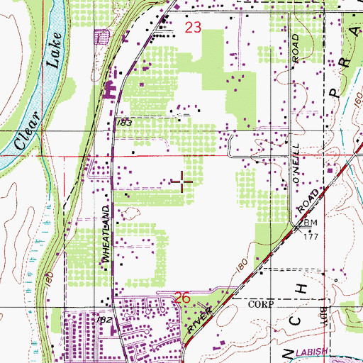 Topographic Map of Clear Lake Elementary School, OR
