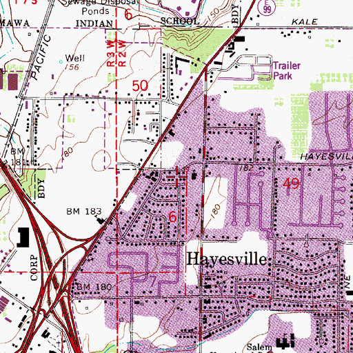 Topographic Map of Concordia Lutheran School, OR