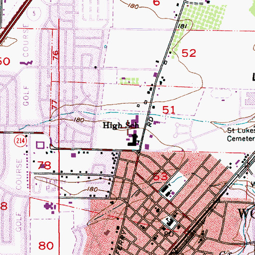 Topographic Map of Lincoln Elementary School, OR