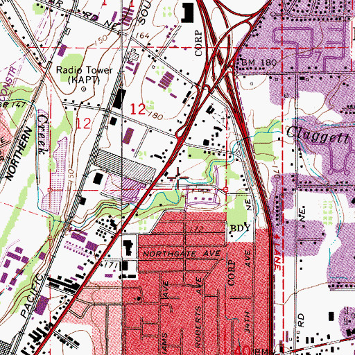 Topographic Map of Hallman Elementary School, OR