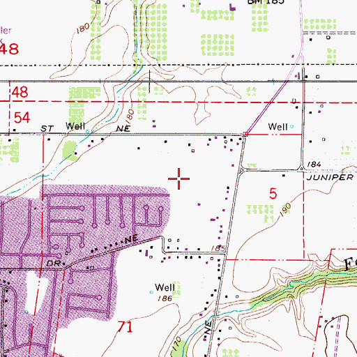 Topographic Map of Hammond Elementary School, OR