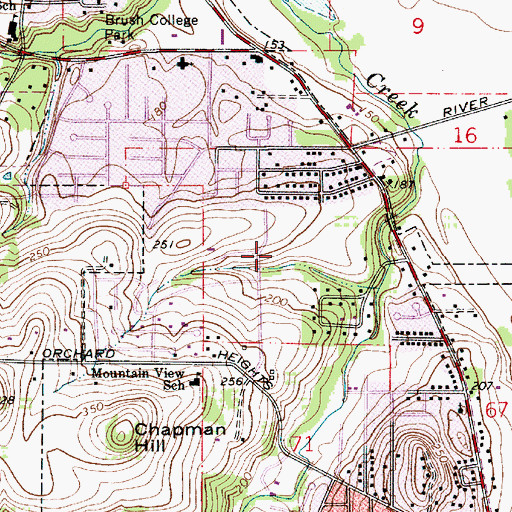 Topographic Map of Harritt Elementary School, OR