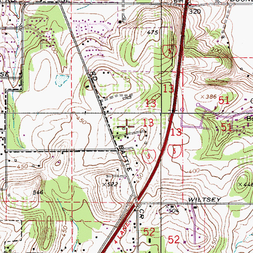 Topographic Map of Lee Elementary School, OR