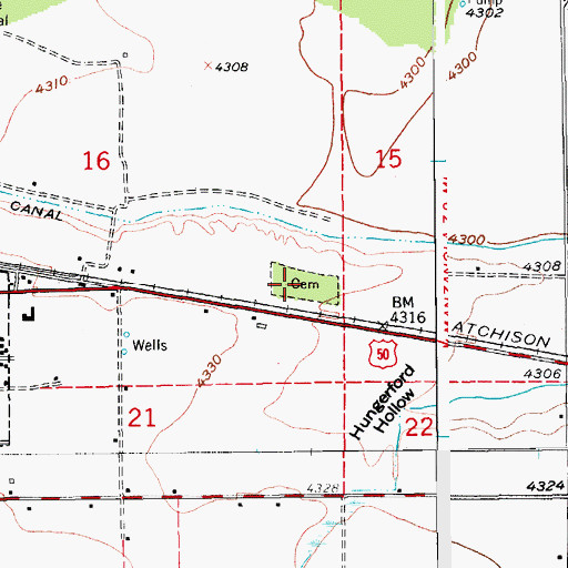 Topographic Map of Fowler Cemetery, CO