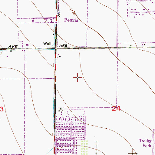 Topographic Map of Fox Glen, AZ