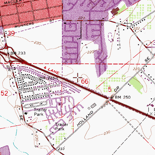 Topographic Map of Miller Elementary School, OR