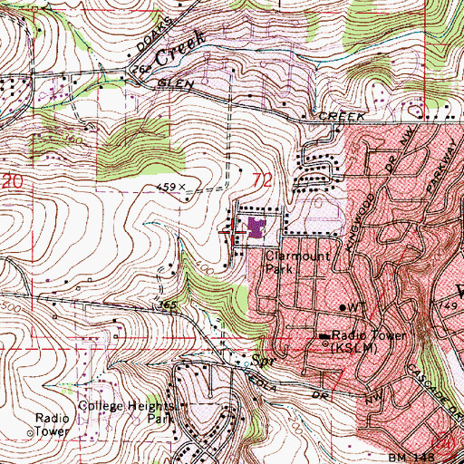 Topographic Map of Myers Elementary School, OR