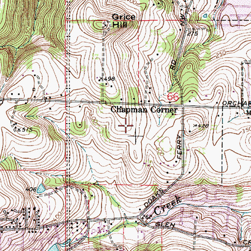 Topographic Map of West Salem High School, OR