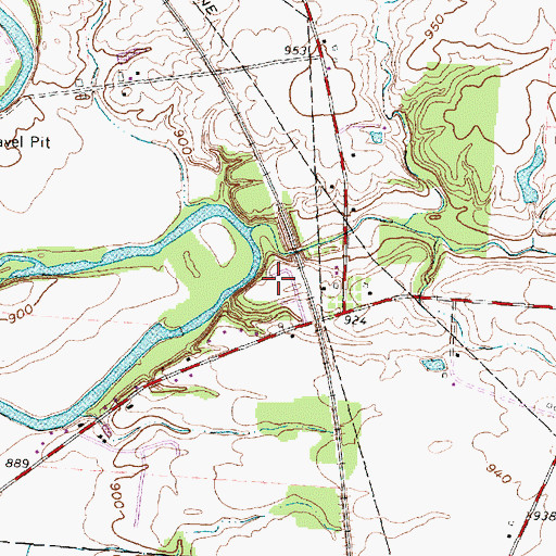 Topographic Map of Delaware Mobile Home Park, OH
