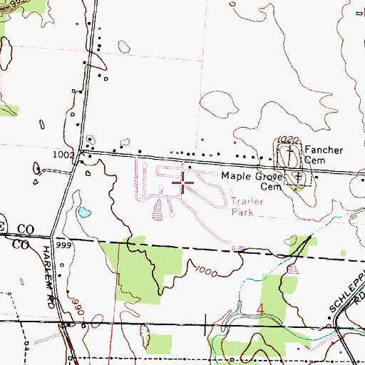 Topographic Map of Westerville Estates, OH