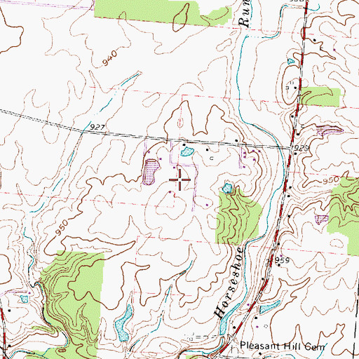 Topographic Map of Crystal Lake Mobile Home Park, OH
