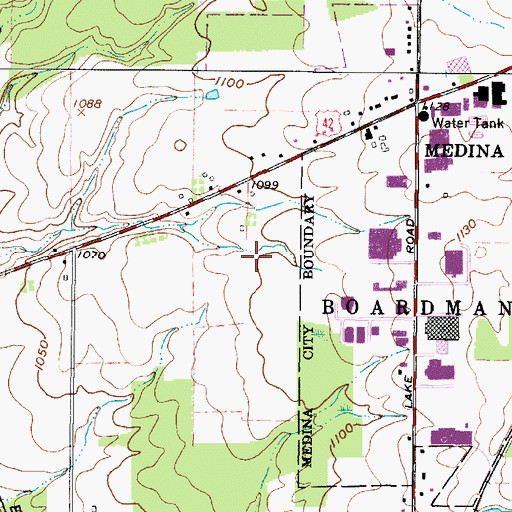 Topographic Map of Brookdale Mobile Home Park, OH