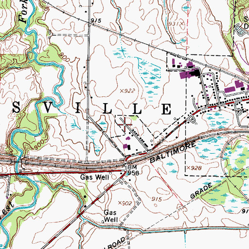 Topographic Map of Sunset Mobile Home Park, OH
