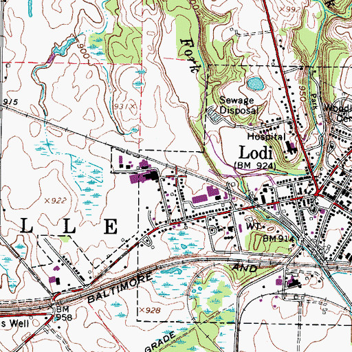 Topographic Map of Edsel W Campbell Mobile Home Park, OH