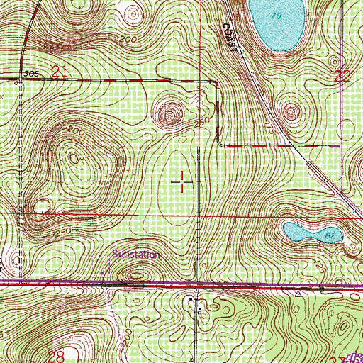 Topographic Map of Lake-Sumter Community College, FL