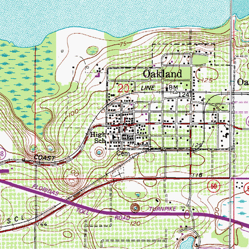 Topographic Map of Mount Zion African Methodist Episcopal Church, FL