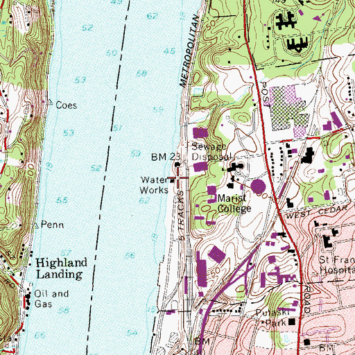 Topographic Map of Cornell Boathouse, NY