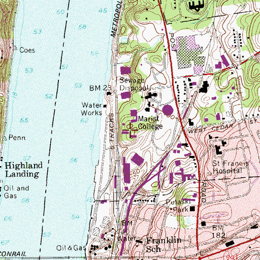 Topographic Map of Leo Hall, NY