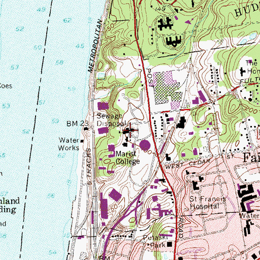 Topographic Map of James A Cannavino Library, NY