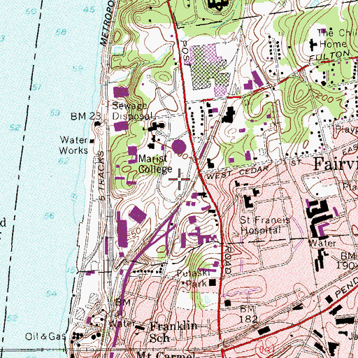 Topographic Map of Tenney Stadium At Leonidoff Field, NY