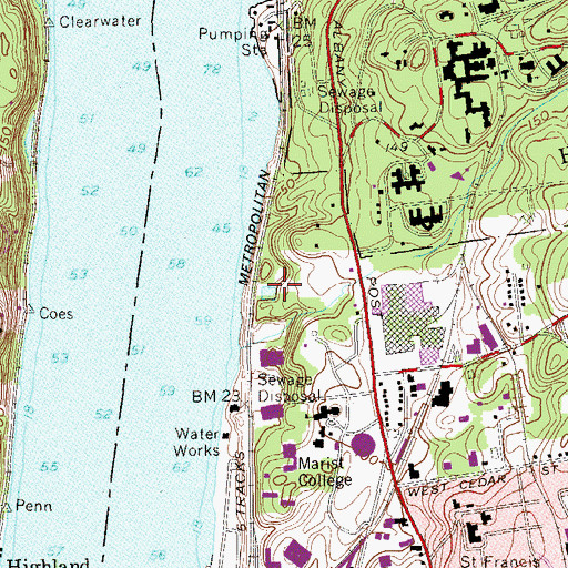 Topographic Map of Gartland Athletic Field, NY