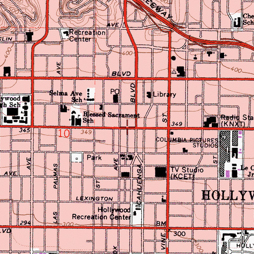 Topographic Map of Larry King Square, CA