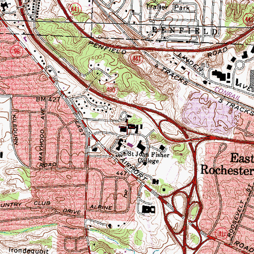 Topographic Map of Skalny Science Center, NY