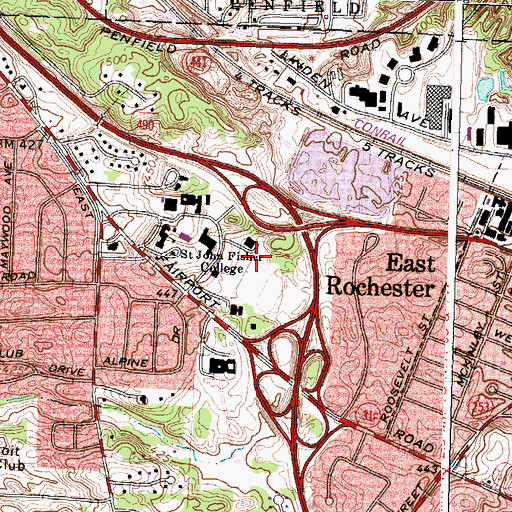 Topographic Map of Student Life Center, NY