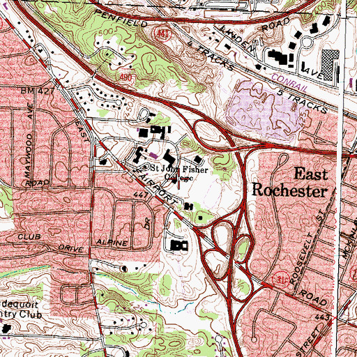 Topographic Map of Murray Hall, NY