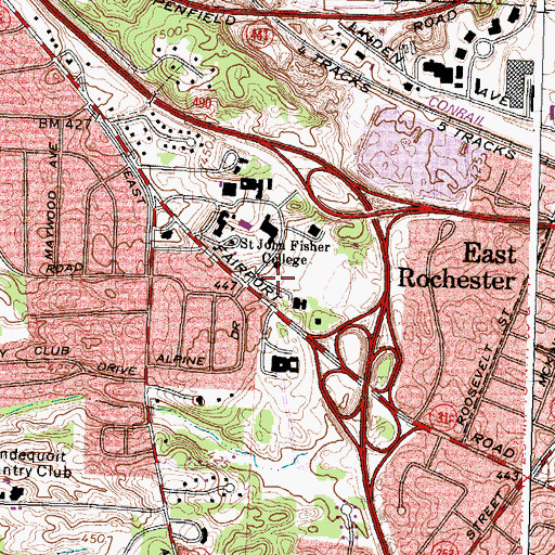 Topographic Map of Dorsey Hall, NY