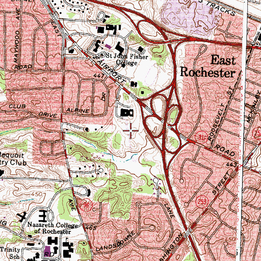 Topographic Map of Dugan Yard, NY