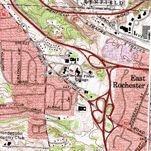Topographic Map of Keough Hall, NY