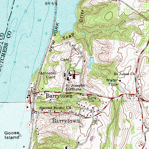 Topographic Map of Unification Theological Seminary, NY