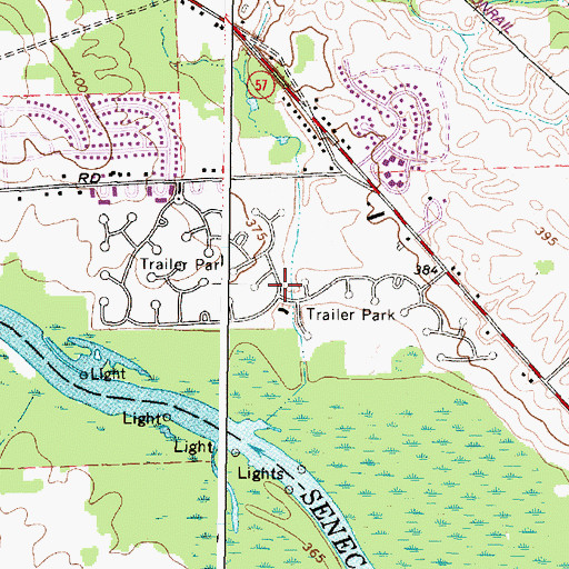 Topographic Map of Casual Estates, NY