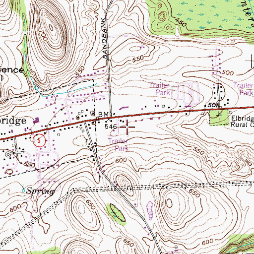 Topographic Map of Winter Mobile Home Park, NY