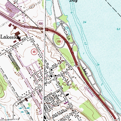 Topographic Map of Pleasant View, NY