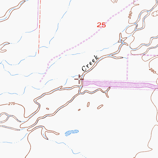 Topographic Map of Saint Johns River, CA