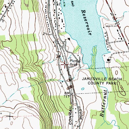 Topographic Map of Breezy Acres, NY