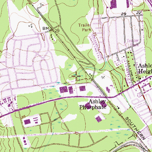 Topographic Map of Greg Mathis Charter High School, SC